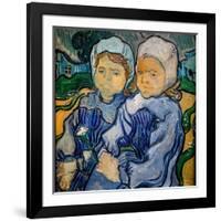 Two Little Girls, Deux Fillettes, 1890 (Oil on Canvas)-Vincent van Gogh-Framed Giclee Print