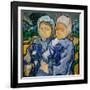 Two Little Girls, Deux Fillettes, 1890 (Oil on Canvas)-Vincent van Gogh-Framed Giclee Print