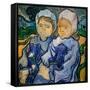 Two Little Girls, Deux Fillettes, 1890 (Oil on Canvas)-Vincent van Gogh-Framed Stretched Canvas