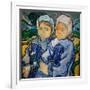 Two Little Girls, Deux Fillettes, 1890 (Oil on Canvas)-Vincent van Gogh-Framed Giclee Print