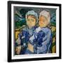 Two Little Girls, Deux Fillettes, 1890 (Oil on Canvas)-Vincent van Gogh-Framed Giclee Print