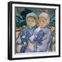 Two Little Girls, June 1890 (Oil on Canvas)-Vincent van Gogh-Framed Giclee Print