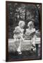 Two Little Girls Sitting on a Bench-Philip Gendreau-Framed Premium Photographic Print