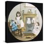 Two Little Girls Wash Their Dolls' Clothes-null-Stretched Canvas
