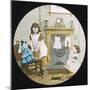 Two Little Girls Wash Their Dolls' Clothes-null-Mounted Photographic Print