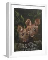 Two little mice,  pastel-Margo Starkey-Framed Giclee Print