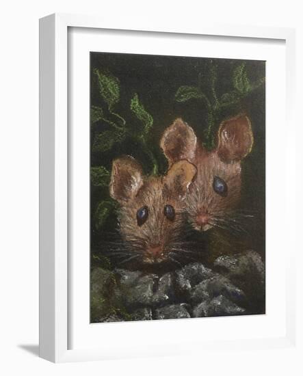 Two little mice,  pastel-Margo Starkey-Framed Giclee Print