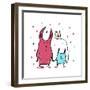 Two Little Monsters-Carla Martell-Framed Giclee Print