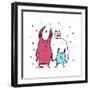 Two Little Monsters-Carla Martell-Framed Giclee Print