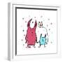 Two Little Monsters-Carla Martell-Framed Giclee Print