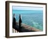 Two Local Beers on Ledge at Popular Bar, Palapa Bar, San Pedro-null-Framed Premium Photographic Print