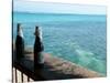 Two Local Beers on Ledge at Popular Bar, Palapa Bar, San Pedro-null-Stretched Canvas