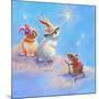 Two Lop Eared Bunnies Mouse and Two Bunnies in Clouds II-Judy Mastrangelo-Mounted Giclee Print