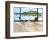 Two Lounge Chairs Against Huge Window with Seascape View-PlusONE-Framed Photographic Print