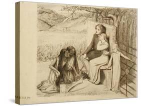 Two Lovers, 1854-Elizabeth Eleanor Siddal-Stretched Canvas