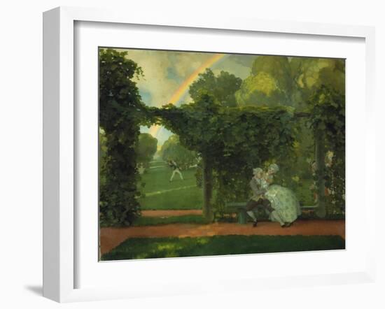 Two Lovers Being Eavesdropped Upon, C. 1910-Konstantin Somow-Framed Giclee Print