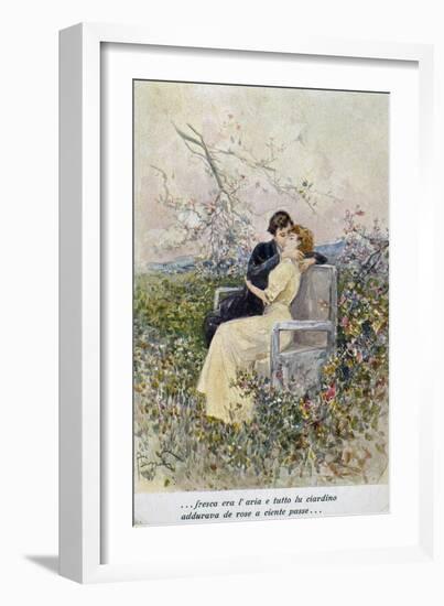 Two Lovers by Pietro Scoppetta (1863-1920), Italy, 20th Century-Pietro Scoppetta-Framed Giclee Print