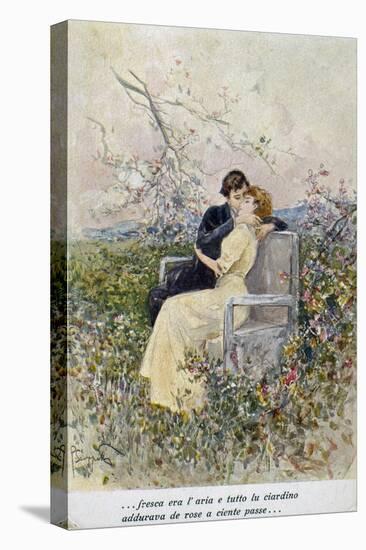 Two Lovers by Pietro Scoppetta (1863-1920), Italy, 20th Century-Pietro Scoppetta-Stretched Canvas