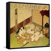 Two Lovers, C1750-Suzuki Harunobu-Framed Stretched Canvas