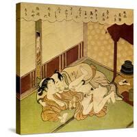 Two Lovers, C1750-Suzuki Harunobu-Stretched Canvas