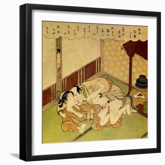 Two Lovers, C1750-Suzuki Harunobu-Framed Giclee Print