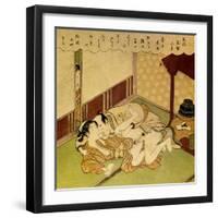 Two Lovers, C1750-Suzuki Harunobu-Framed Giclee Print