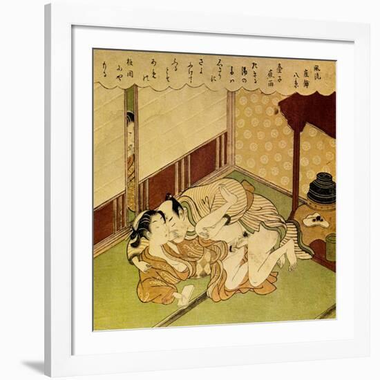Two Lovers, C1750-Suzuki Harunobu-Framed Giclee Print