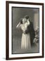 Two Lovers Embrace and Kiss-null-Framed Photographic Print