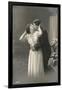 Two Lovers Embrace and Kiss-null-Framed Photographic Print