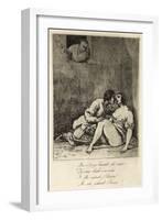 Two Lovers in a Courtyard, 1880's-Francisco de Goya-Framed Giclee Print