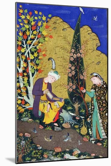 Two Lovers in a Flowering Orchard, circa 1540-50-null-Mounted Giclee Print