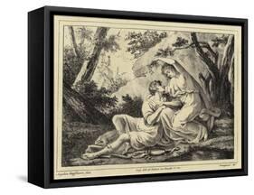 Two Lovers in a Landscape-Angelica Kauffmann-Framed Stretched Canvas
