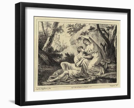 Two Lovers in a Landscape-Angelica Kauffmann-Framed Giclee Print