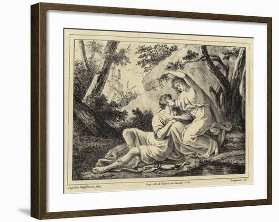 Two Lovers in a Landscape-Angelica Kauffmann-Framed Giclee Print