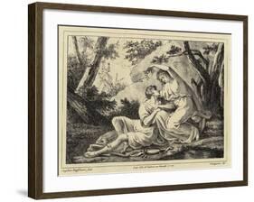 Two Lovers in a Landscape-Angelica Kauffmann-Framed Giclee Print