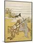 Two Lovers Playing a Shamisen-Suzuki Harunobu-Mounted Premium Giclee Print