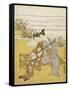 Two Lovers Playing a Shamisen-Suzuki Harunobu-Framed Stretched Canvas