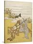 Two Lovers Playing a Shamisen-Suzuki Harunobu-Stretched Canvas