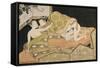 Two Lovers with Night Background-Isoda Koryusai-Framed Stretched Canvas