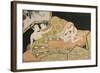 Two Lovers with Night Background-Isoda Koryusai-Framed Giclee Print