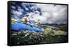 Two Male Anglers Casting a Streamer on the Rio Grande River in Patagonia, Argentina-Matt Jones-Framed Stretched Canvas