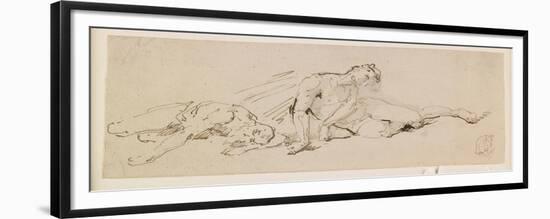 Two Male Figures (Study for the Resurrection)-Giuseppe Bernardino Bison-Framed Giclee Print