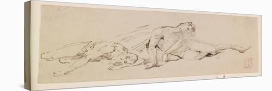 Two Male Figures (Study for the Resurrection)-Giuseppe Bernardino Bison-Stretched Canvas