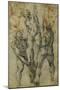 Two Male Nudes Lifting up a Third Man-Michelangelo Buonarroti-Mounted Giclee Print