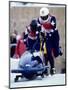 Two Man Bobsled Team Pushing Off at the Start, Lake Placid, New York, USA-Paul Sutton-Mounted Photographic Print