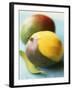Two Mangos, One Partly Sliced-Philip Webb-Framed Photographic Print
