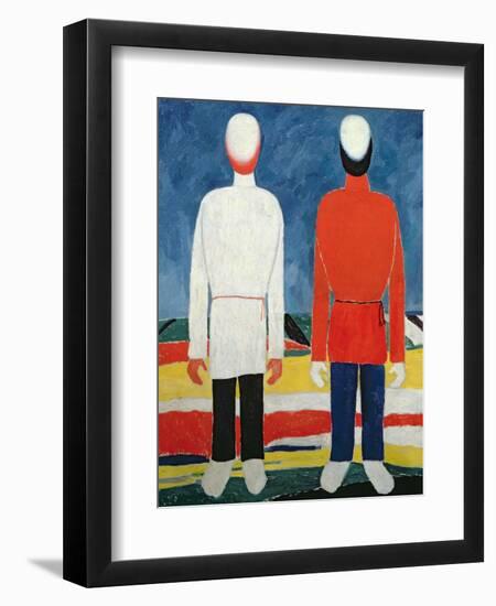 Two Masculine Figures, 1928-32-Kasimir Malevich-Framed Giclee Print