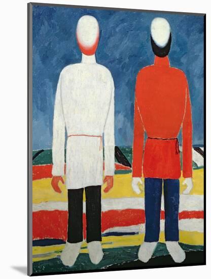 Two Masculine Figures, 1928-32-Kasimir Malevich-Mounted Giclee Print