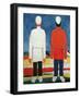 Two Masculine Figures, 1928-32-Kasimir Malevich-Framed Giclee Print