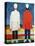 Two Masculine Figures, 1928-32-Kasimir Malevich-Stretched Canvas